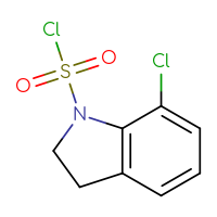 Chemical structure of 7-chloro-2,3-dihydro-1H-indole-1-sulfonyl chloride - CSSB00010969965