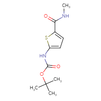 Chemical structure of tert-butyl N-[5-(methylcarbamoyl)thiophen-2-yl]carbamate - CSSB00113621853