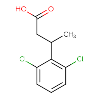 Chemical structure of 3-(2,6-dichlorophenyl)butanoic acid - CSSB00010943316