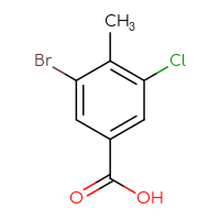 Chemical structure of 3-bromo-5-chloro-4-methylbenzoic acid - CSSB00012360611