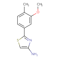 Chemical structure of 2-(3-methoxy-4-methylphenyl)-1,3-thiazol-4-amine - CSSB00021354252
