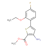 Chemical structure of methyl 3-amino-5-(2-ethoxy-4-fluorophenyl)thiophene-2-carboxylate - CSSB06593409170