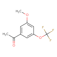 Chemical structure of 1-[3-methoxy-5-(trifluoromethoxy)phenyl]ethan-1-one - CSSB00135527181