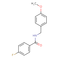 Chemical structure of 4-fluoro-N-[(4-methoxyphenyl)methyl]benzamide - CSSB00000582342