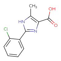 Chemical structure of 2-(2-chlorophenyl)-5-methyl-1H-imidazole-4-carboxylic acid - CSSB00011297386