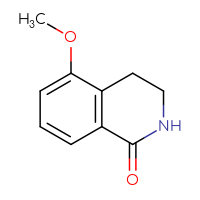 Chemical structure of 5-methoxy-1,2,3,4-tetrahydroisoquinolin-1-one - CSSB00011998118
