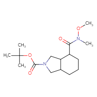 Chemical structure of tert-butyl 4-[methoxy(methyl)carbamoyl]-octahydro-1H-isoindole-2-carboxylate - CSSB14833781433