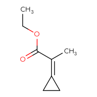 Chemical structure of ethyl 2-cyclopropylidenepropanoate - CSSB00000692517