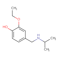 Chemical structure of 2-ethoxy-4-{[(propan-2-yl)amino]methyl}phenol - CSSB00000195782