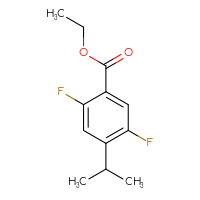 Chemical structure of ethyl 2,5-difluoro-4-(propan-2-yl)benzoate - CSSB06655629285