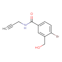 Chemical structure of 4-bromo-3-(hydroxymethyl)-N-(prop-2-yn-1-yl)benzamide - CSSB06471707540