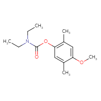 Chemical structure of 4-methoxy-2,5-dimethylphenyl N,N-diethylcarbamate - CSSB21432462489