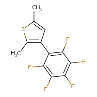 Chemical structure of 2,5-dimethyl-3-(2,3,4,5,6-pentafluorophenyl)thiophene - CSSB06582805714