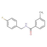 Chemical structure of N-[(4-fluorophenyl)methyl]-3-methylbenzamide - CSSB00046237940