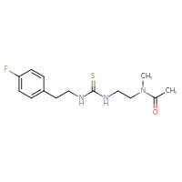 Chemical structure of N-[2-({[2-(4-fluorophenyl)ethyl]carbamothioyl}amino)ethyl]-N-methylacetamide - CSSB21432503676