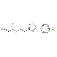 Chemical structure of N-{2-[2-(4-chlorophenyl)-1,3-thiazol-4-yl]ethyl}prop-2-enamide - CSSB02019632821