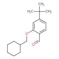 Chemical structure of 4-tert-butyl-2-(cyclohexylmethoxy)benzaldehyde - CSSB20468061121