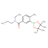 Chemical structure of N-ethyl-4-methyl-N-propyl-3-(4,4,5,5-tetramethyl-1,3,2-dioxaborolan-2-yl)benzamide - CSSB00255993245