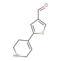 Chemical structure of 5-(1,2,3,6-tetrahydropyridin-4-yl)thiophene-3-carbaldehyde - CSSB00102730733