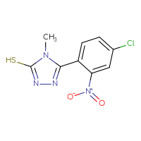 Chemical structure of 5-(4-chloro-2-nitrophenyl)-4-methyl-4H-1,2,4-triazole-3-thiol - CSSB00003676743