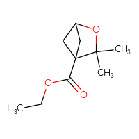 Chemical structure of ethyl 3,3-dimethyl-2-oxabicyclo[2.1.1]hexane-4-carboxylate - CSSB14854521514
