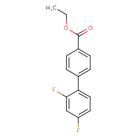 Chemical structure of ethyl 2',4'-difluoro-[1,1'-biphenyl]-4-carboxylate - CSSB02276496289