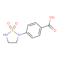 Chemical structure of 4-(1,1-dioxo-1λ⁶,2,5-thiadiazolidin-2-yl)benzoic acid - CSSB00010322100
