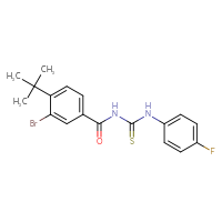 Chemical structure of 3-(3-bromo-4-tert-butylbenzoyl)-1-(4-fluorophenyl)thiourea - CSSB00020575879