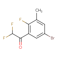 Chemical structure of 1-(5-bromo-2-fluoro-3-methylphenyl)-2,2-difluoroethan-1-one - CSSB06835378141