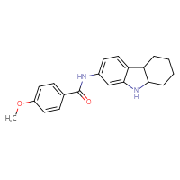 Chemical structure of N-(2,3,4,4a,9,9a-hexahydro-1H-carbazol-7-yl)-4-methoxybenzamide - CSSB00138431771