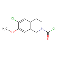Chemical structure of 6-chloro-7-methoxy-1,2,3,4-tetrahydroisoquinoline-2-carbonyl chloride - CSSB14975837369
