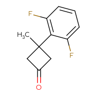 Chemical structure of 3-(2,6-difluorophenyl)-3-methylcyclobutan-1-one - CSSB02517560056