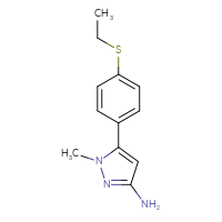 Chemical structure of 5-[4-(ethylsulfanyl)phenyl]-1-methyl-1H-pyrazol-3-amine - CSSB00010314421