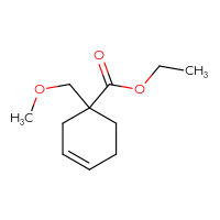 Chemical structure of ethyl 1-(methoxymethyl)cyclohex-3-ene-1-carboxylate - CSSB01217721306