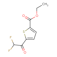 Chemical structure of ethyl 5-(2,2-difluoroacetyl)thiophene-2-carboxylate - CSSB00011085274