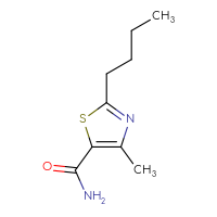 Chemical structure of 2-butyl-4-methyl-1,3-thiazole-5-carboxamide - CSSB00016338391