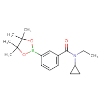 Chemical structure of N-cyclopropyl-N-ethyl-3-(4,4,5,5-tetramethyl-1,3,2-dioxaborolan-2-yl)benzamide - CSSB02166475397