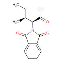 Chemical structure of (2S,3S)-2-(1,3-dioxo-2,3-dihydro-1H-isoindol-2-yl)-3-methylpentanoic acid - CSSB00015632545