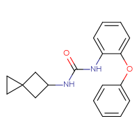 Chemical structure of 1-(2-phenoxyphenyl)-3-{spiro[2.3]hexan-5-yl}urea - CSSB01021083756