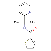 Chemical structure of N-[2-(pyridin-2-yl)propan-2-yl]thiophene-2-carboxamide - CSSB02150160109