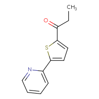 Chemical structure of 1-[5-(pyridin-2-yl)thiophen-2-yl]propan-1-one - CSSB03555008508