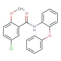 Chemical structure of 5-chloro-2-methoxy-N-(2-phenoxyphenyl)benzamide - CSSB00121635595