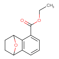 Chemical structure of ethyl 11-oxatricyclo[6.2.1.0²,⁷]undeca-2(7),3,5-triene-3-carboxylate - CSSB03501282141