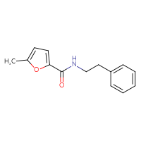 Chemical structure of 5-methyl-N-(2-phenylethyl)furan-2-carboxamide - CSSB00027752217
