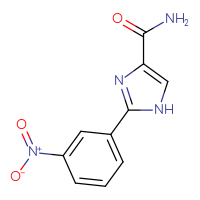 Chemical structure of 2-(3-nitrophenyl)-1H-imidazole-4-carboxamide - CSSB02270737752