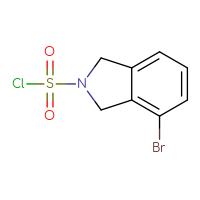 Chemical structure of 4-bromo-2,3-dihydro-1H-isoindole-2-sulfonyl chloride - CSSB00024477215