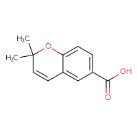 Chemical structure of 2,2-dimethyl-2H-chromene-6-carboxylic acid - CSSB00000060516