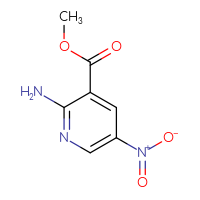 Chemical structure of methyl 2-amino-5-nitropyridine-3-carboxylate - CSSB00009956179