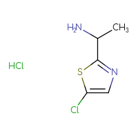 Chemical structure of 1-(5-chloro-1,3-thiazol-2-yl)ethan-1-amine hydrochloride - CSSB20620691348