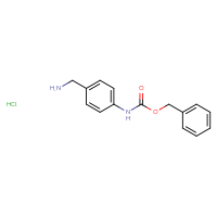 Chemical structure of benzyl N-[4-(aminomethyl)phenyl]carbamate hydrochloride - CSSB00015291970